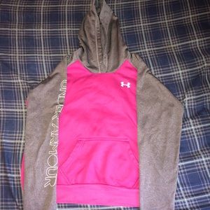 Pink/Gray Under Armour hoodie